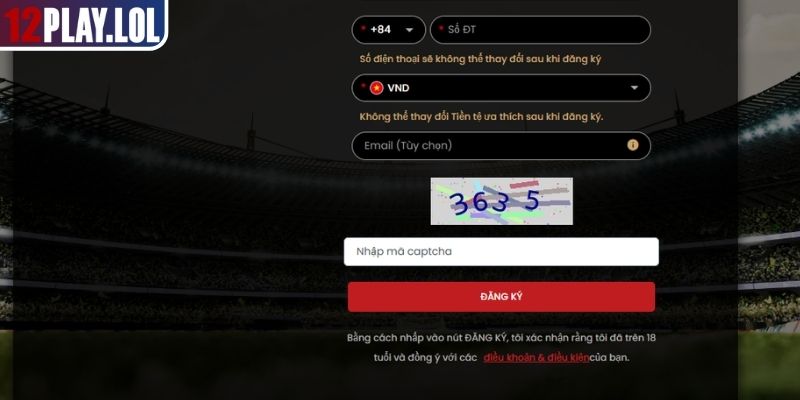 Những điều kiện tiên quyết cho việc đăng ký 12Play
