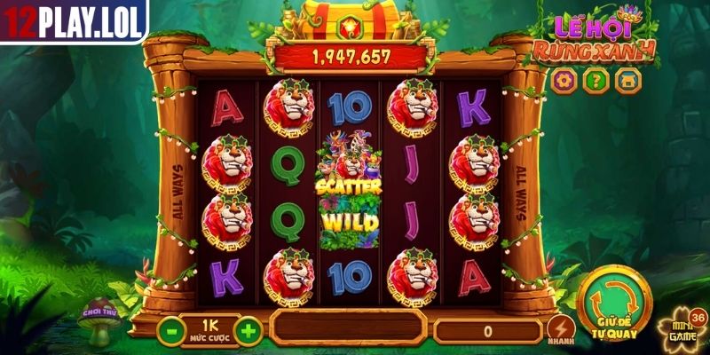 Lễ Hội Rừng Xanh 12Play - Game Slot Sôi Động Độc Quyền 3 Tối ưu lợi nhuận từ Lễ Hội Rừng Xanh